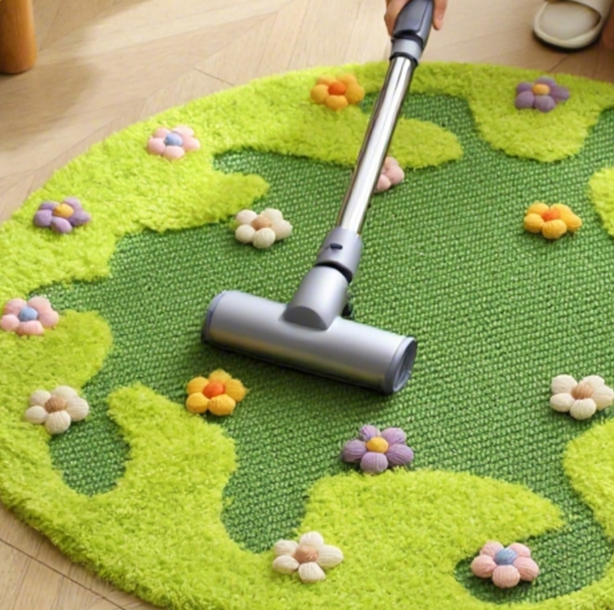 NUMERI® Flower Meadow Sisal Cat Round Scratching Rug  (81cm)